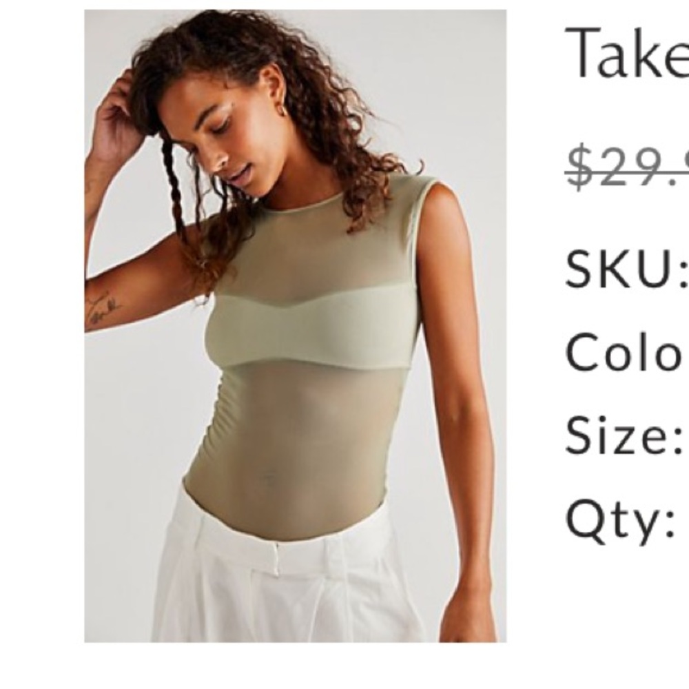 FREE PEOPLE TAKE A CHANCE Bodysuit
